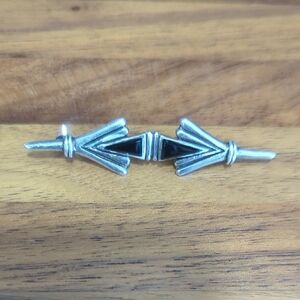 Sterling Silver Onyx Jet Pin Brooch Vintage Pawn
